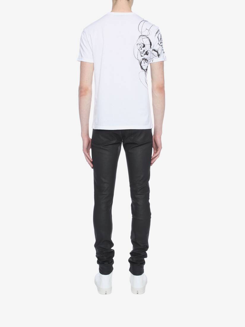 Organic Jersey Skull Printed T-Shirt 