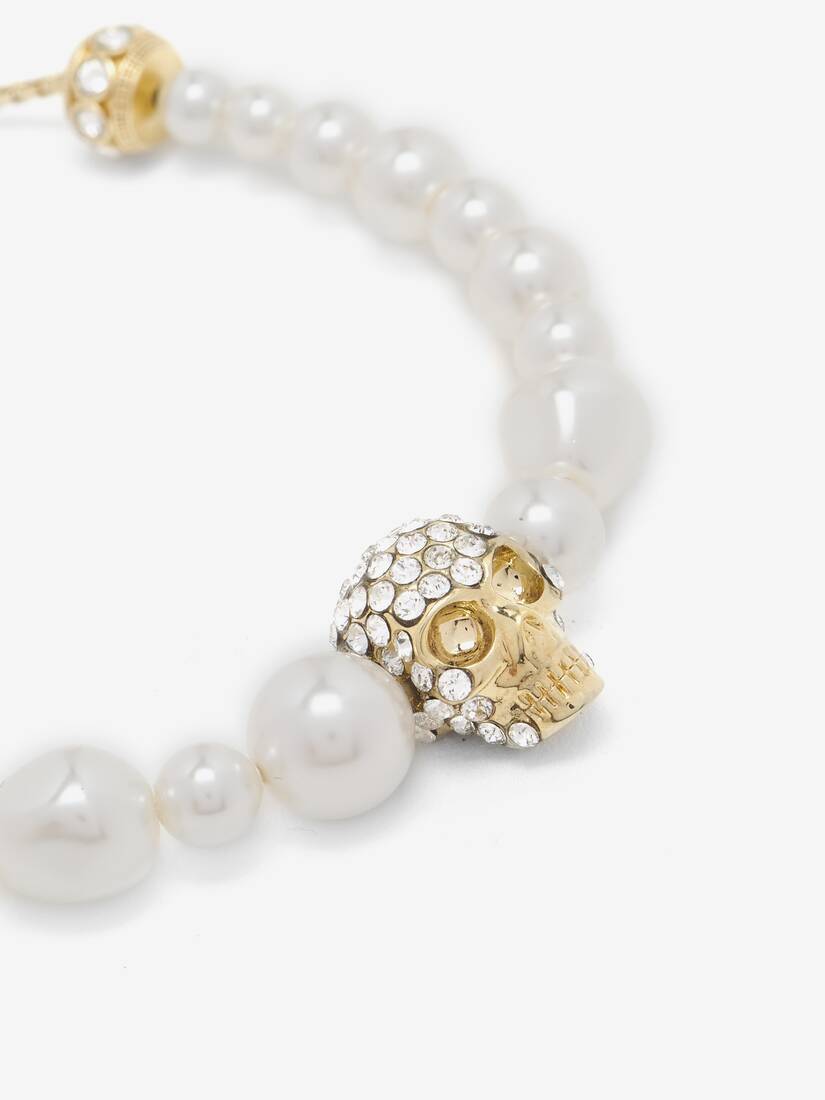 Skull and Pearl Friendship Bracelet