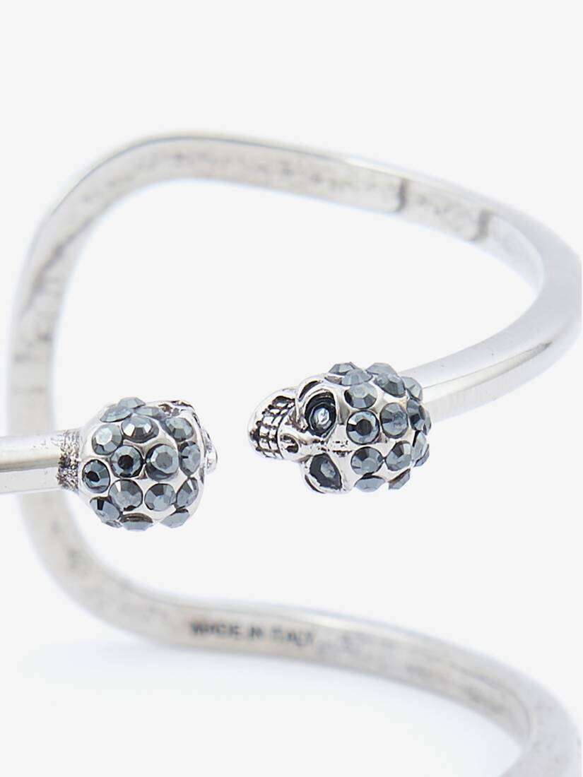 Bracciale Rigido Skull A Doppio Giro