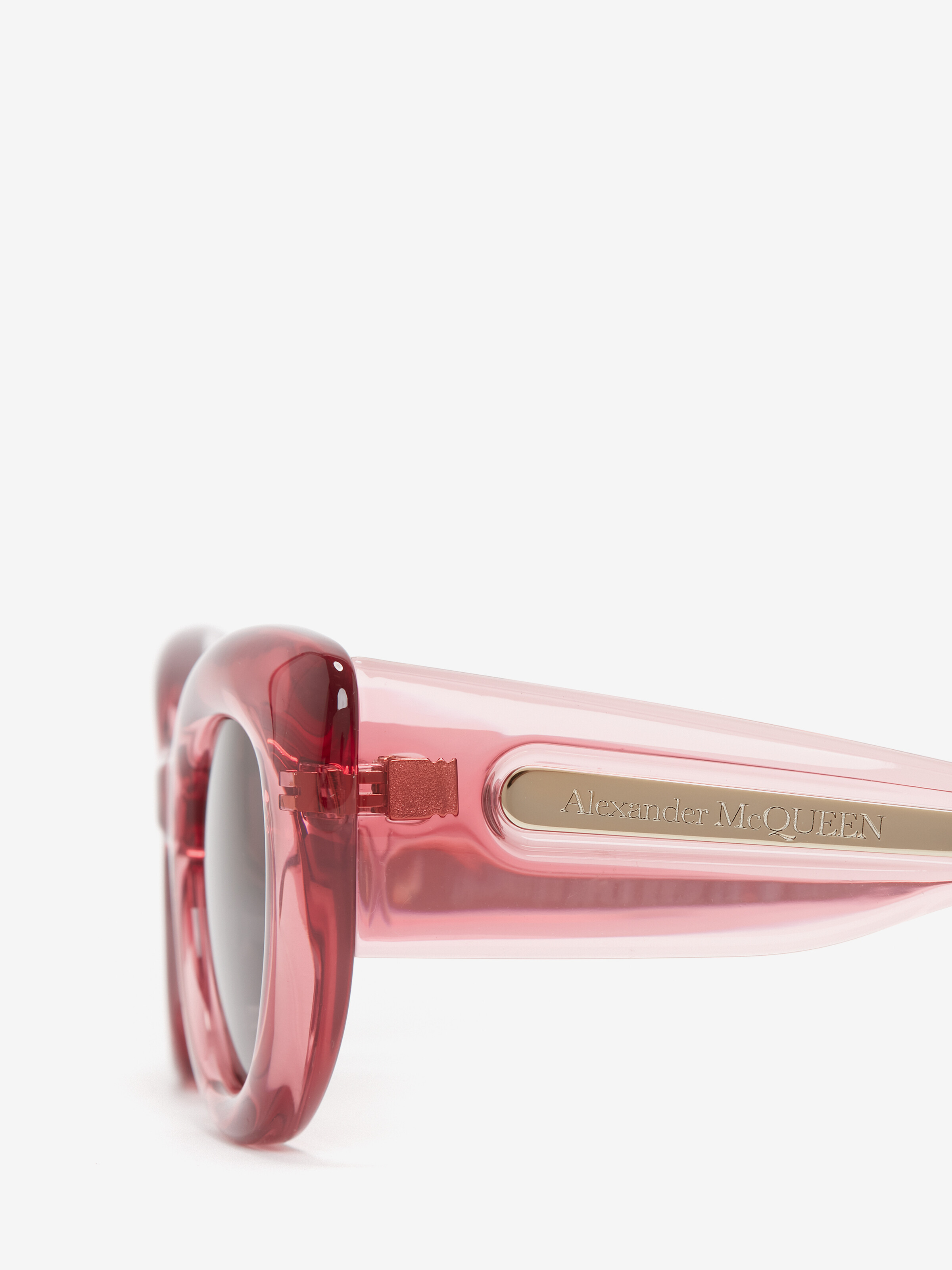 Occhiali da sole cat-eye The Curve da Donna in Rosa in Plastica | Alexander McQueen - image 4