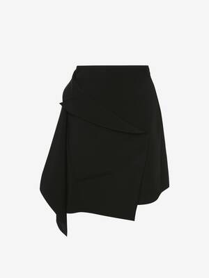 Drape Tailored Mini Skirt