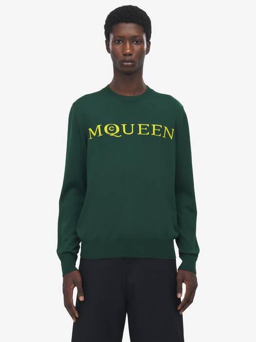 【ALEXANDER MCQUEEN】アレックス ロゴ ベスト LD52 Alexander Mcqueen Logo sweater - Black - Men | 729259Q1RTH1064