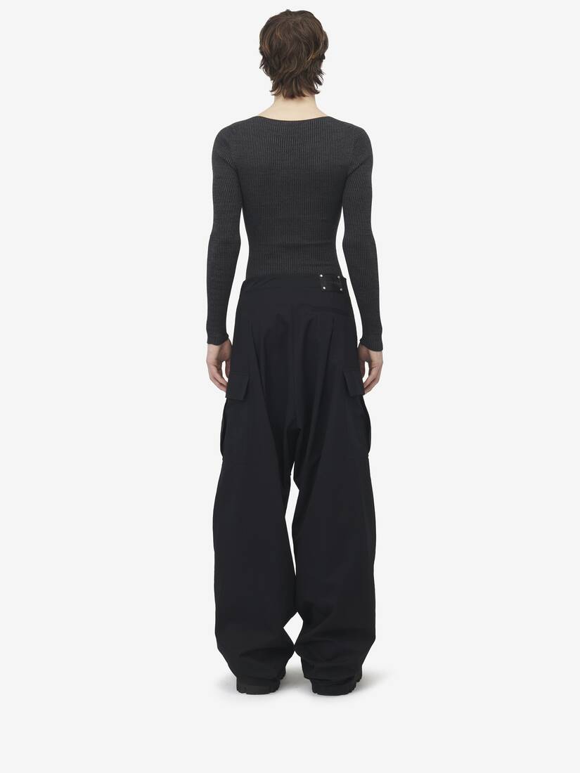 Pleated Cargo Trousers