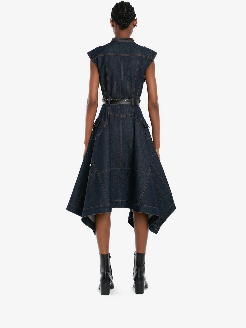 denim midi dress