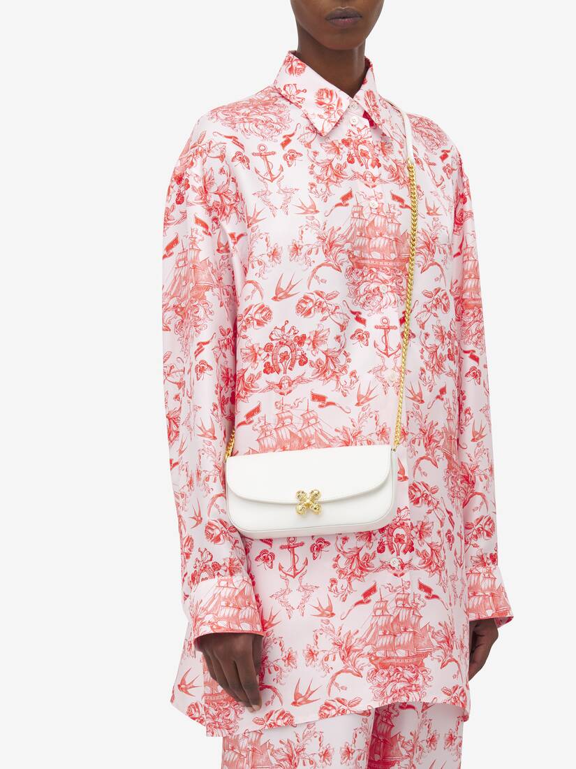 Small McQueen Skull Flower Bag