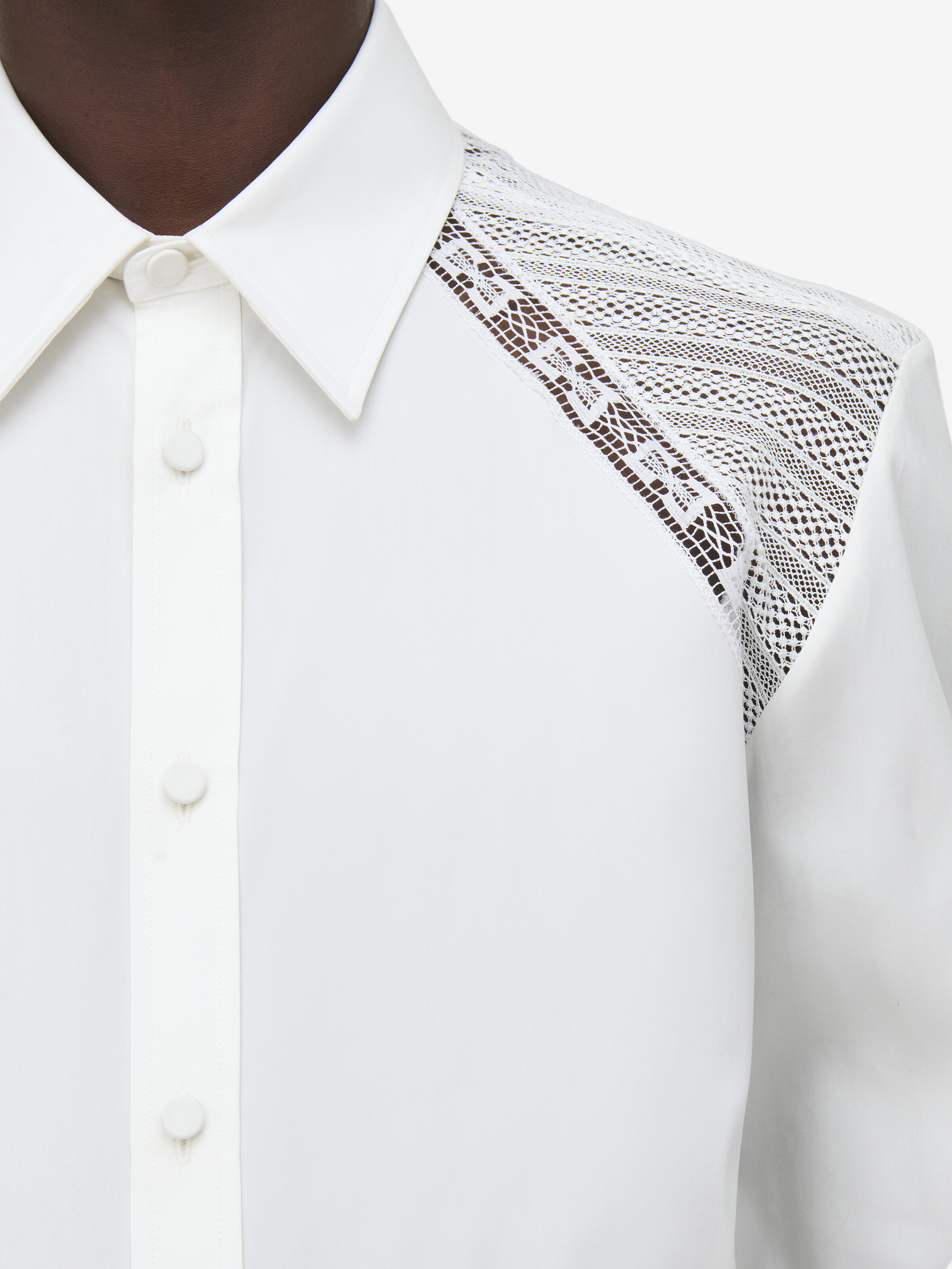 Camicia Harness in pizzo
