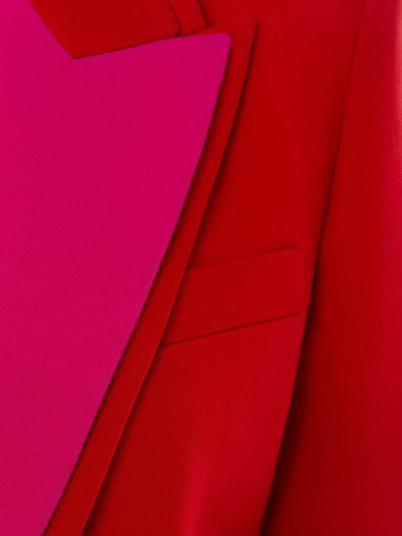 Double Lapel Light Wool Silk Jacket