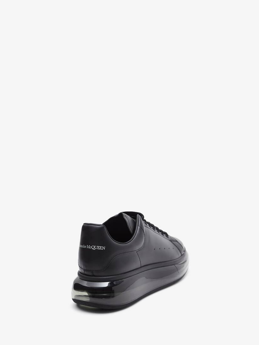 Oversized Transparent Sole Sneaker in Black