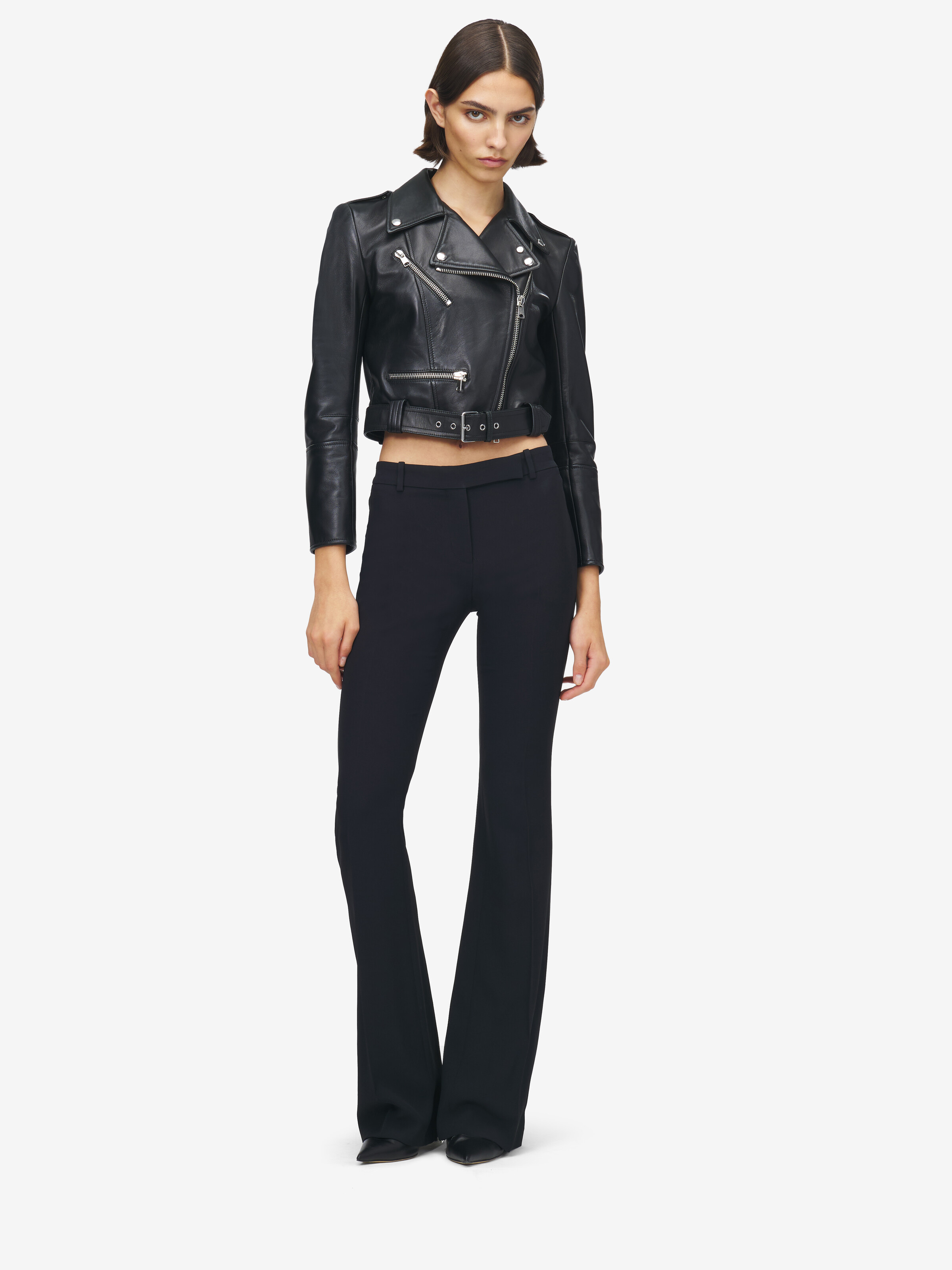 Cropped Leather Jacket