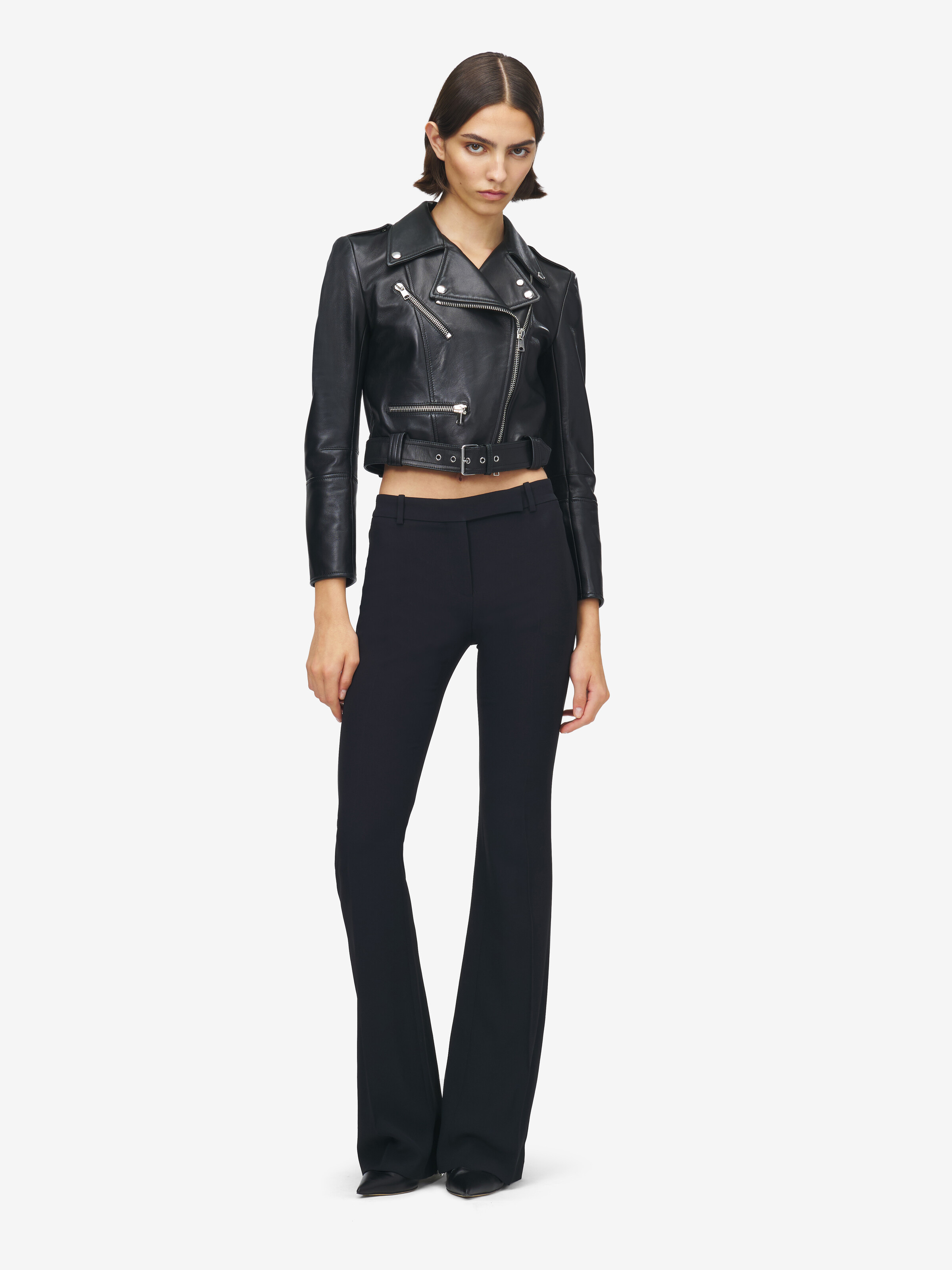 Cropped Leather Jacket
