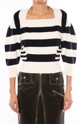 Patchwork Stipe Knitted Top