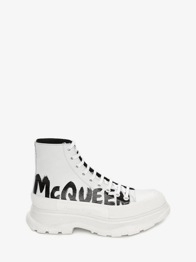 McQueenグラフィティ トレッドスリック ブーツ | オプティックホワイト 