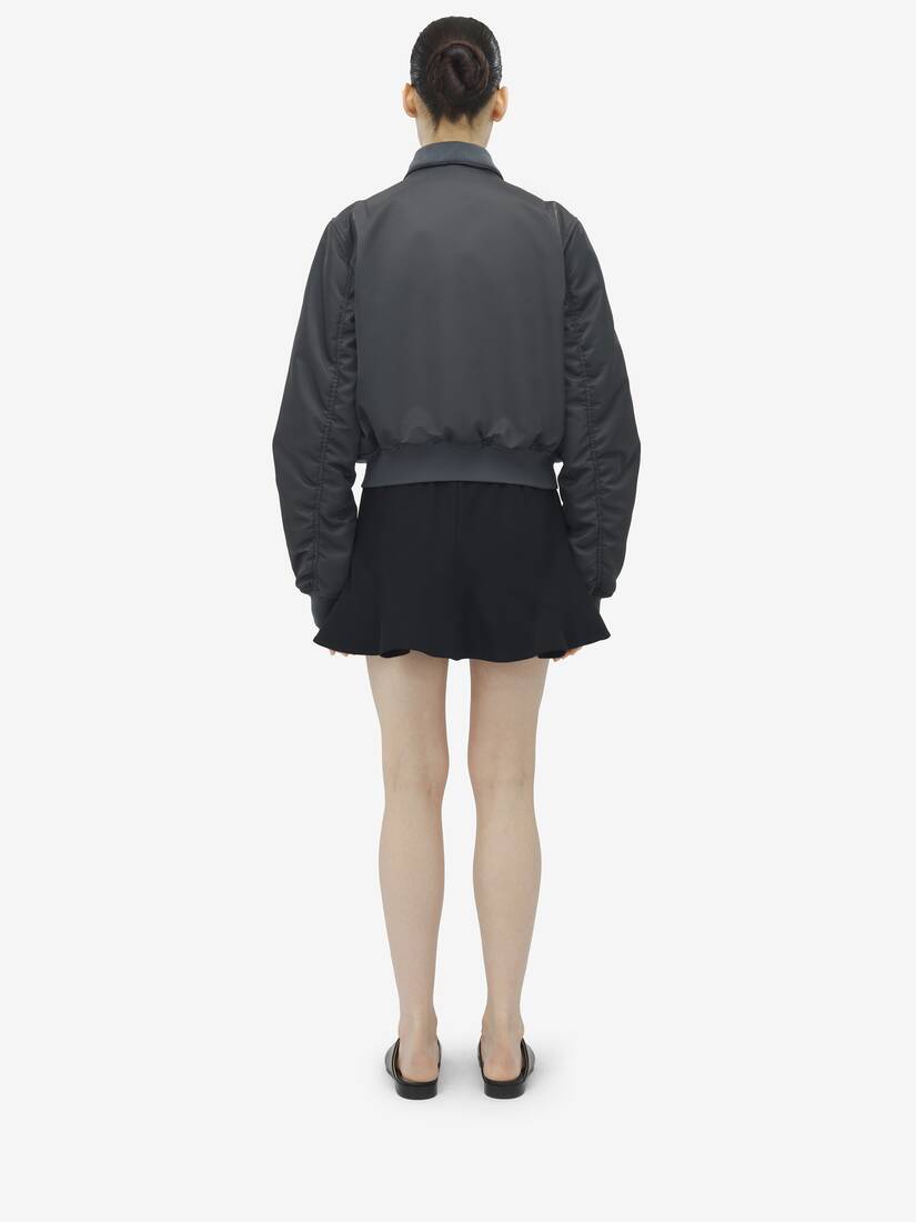 Zip Detail Bomber Jacket