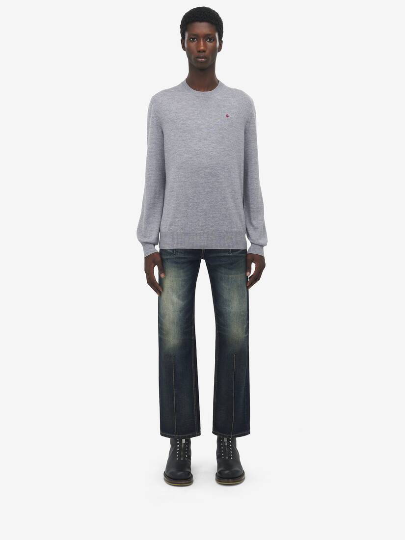 Merino Wool Inverted Skull Jumper