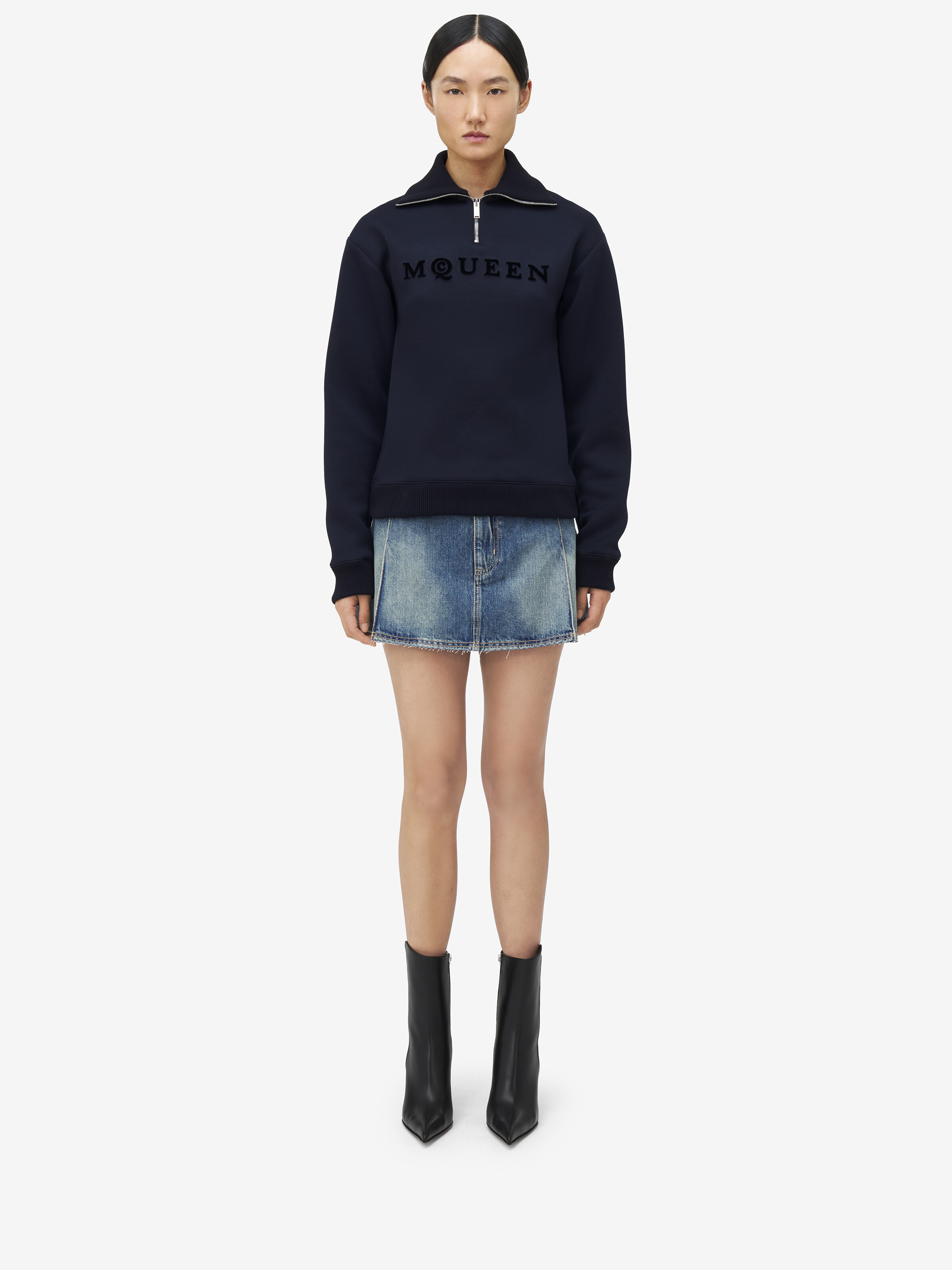 McQueen Logo Zip Sweatshirt