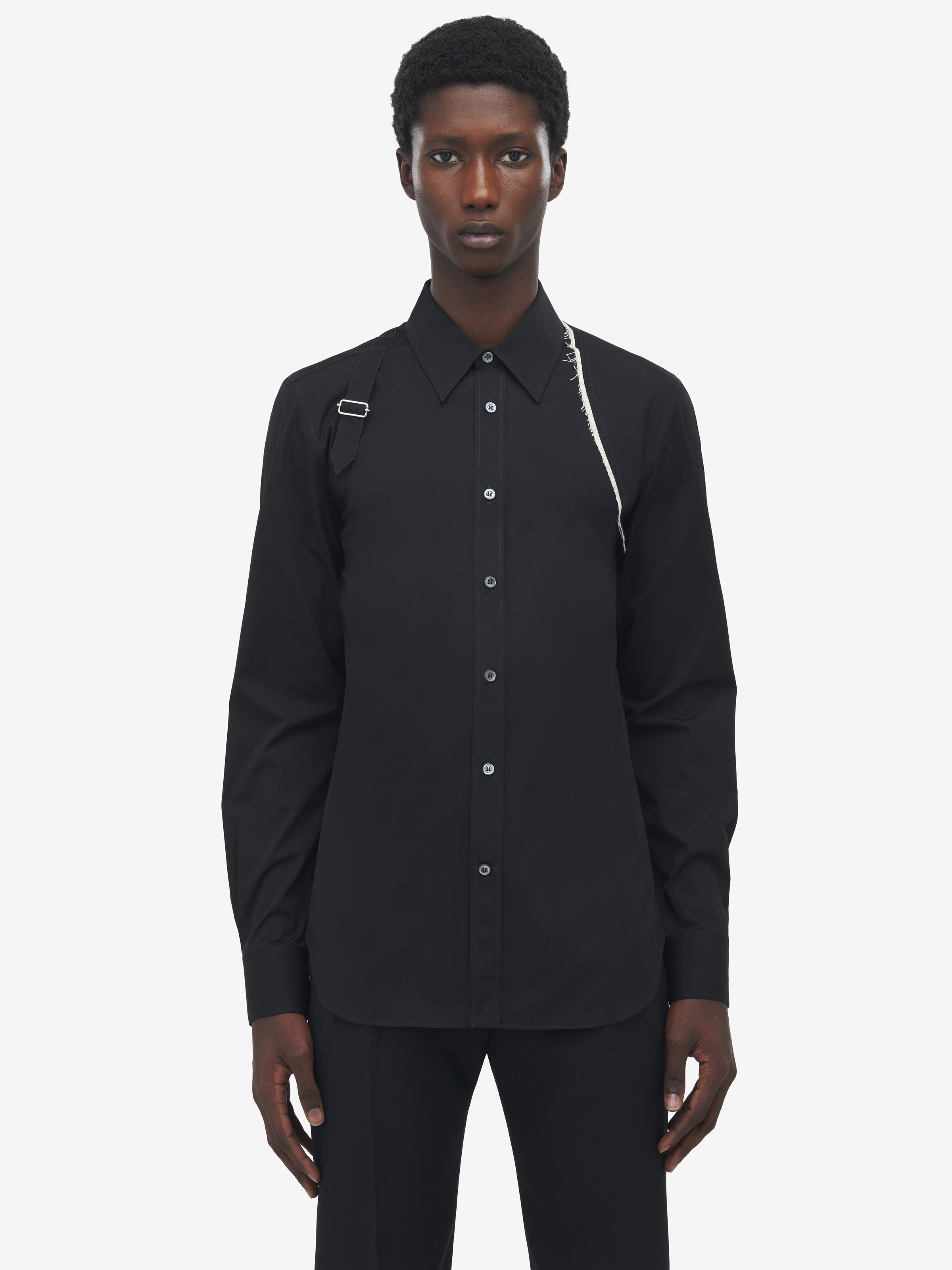 Raw Edge Canvas Harness Shirt