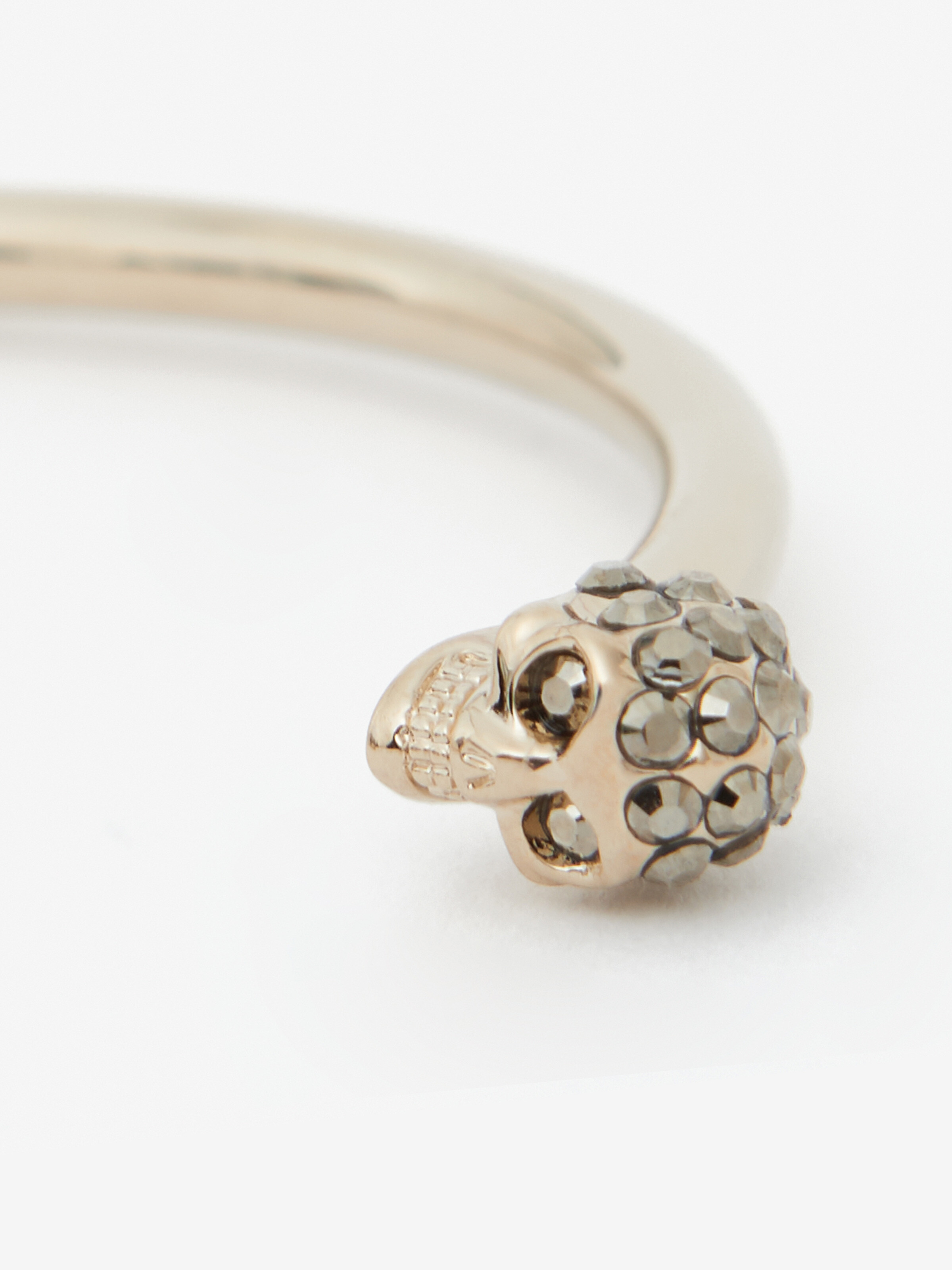 Thin Jewelled Twin skull bracelet