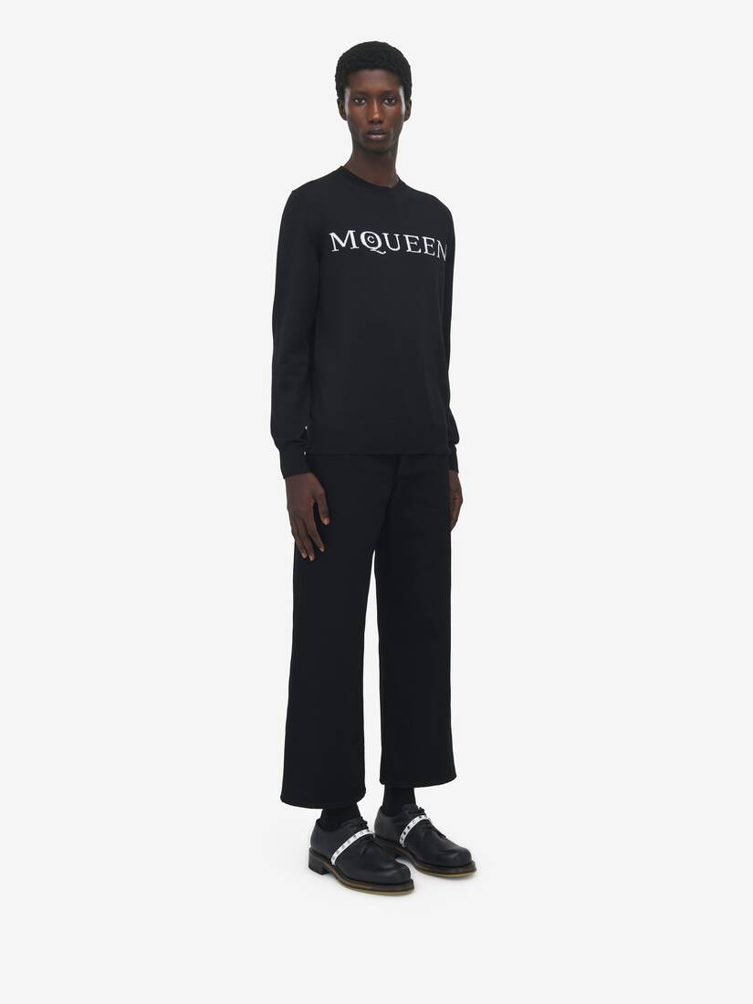Maglione In Lana Merino Con Logo McQueen