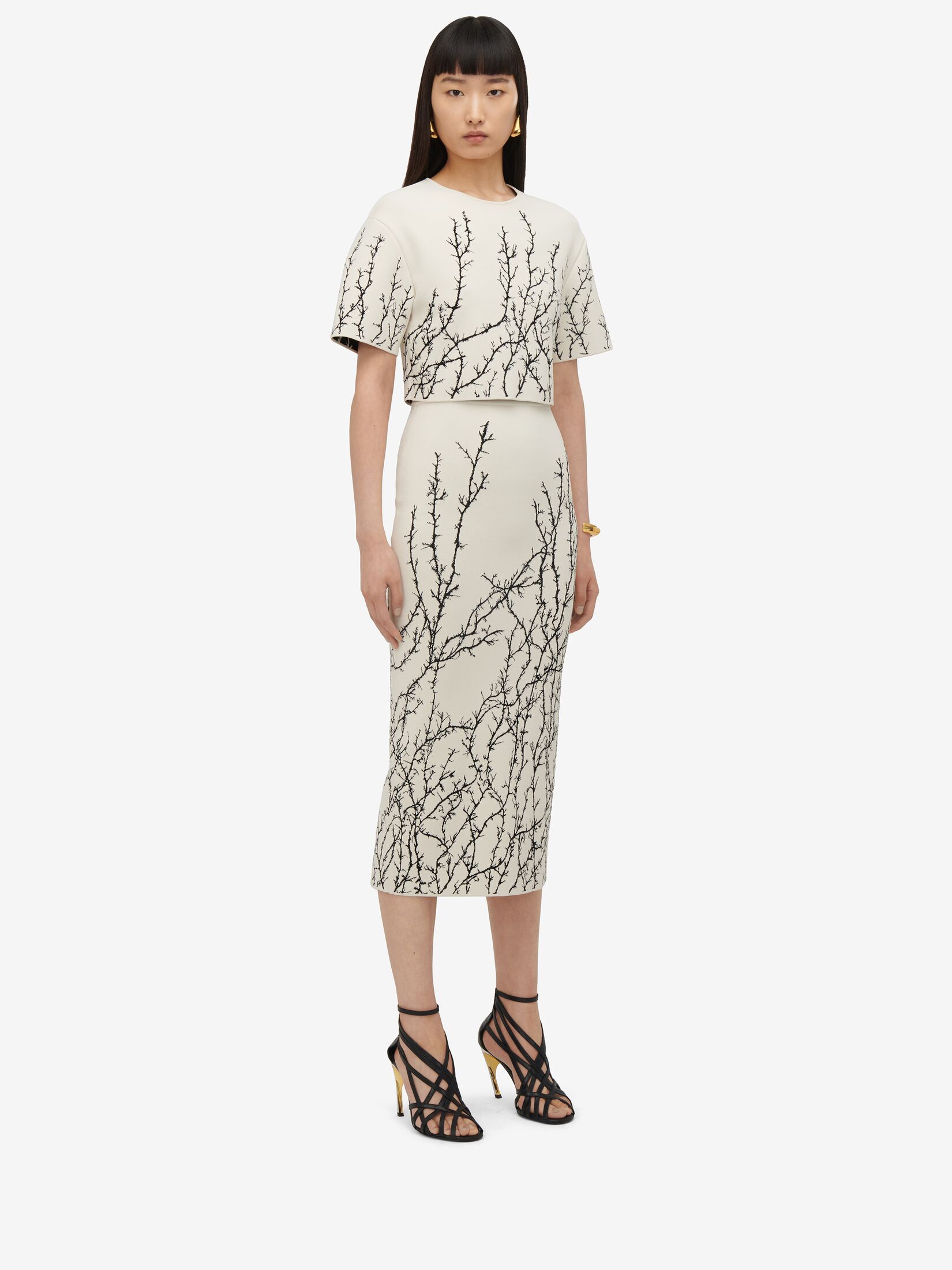 Thorn Branches Pencil Skirt