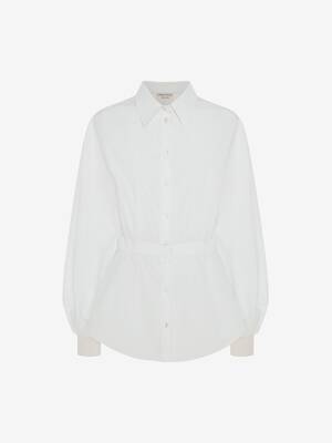 Cotton Poplin Cocoon Sleeve Shirt