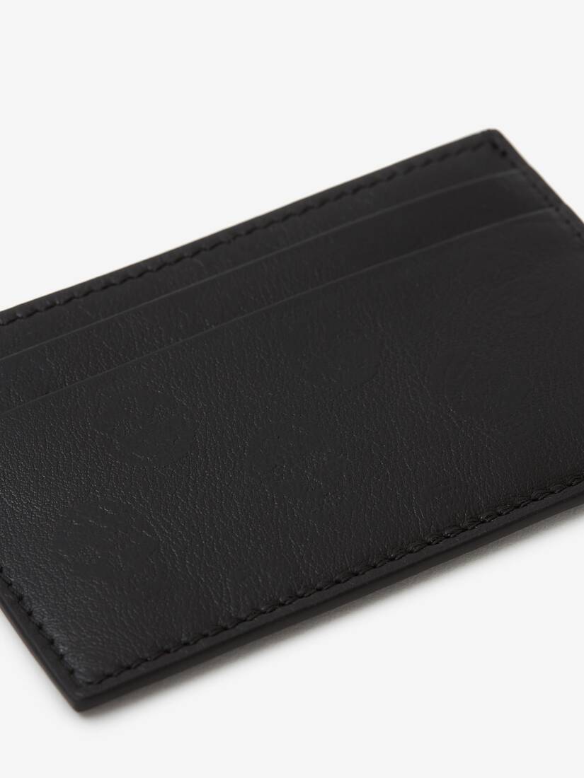 alexander mcqueen black skull card holder