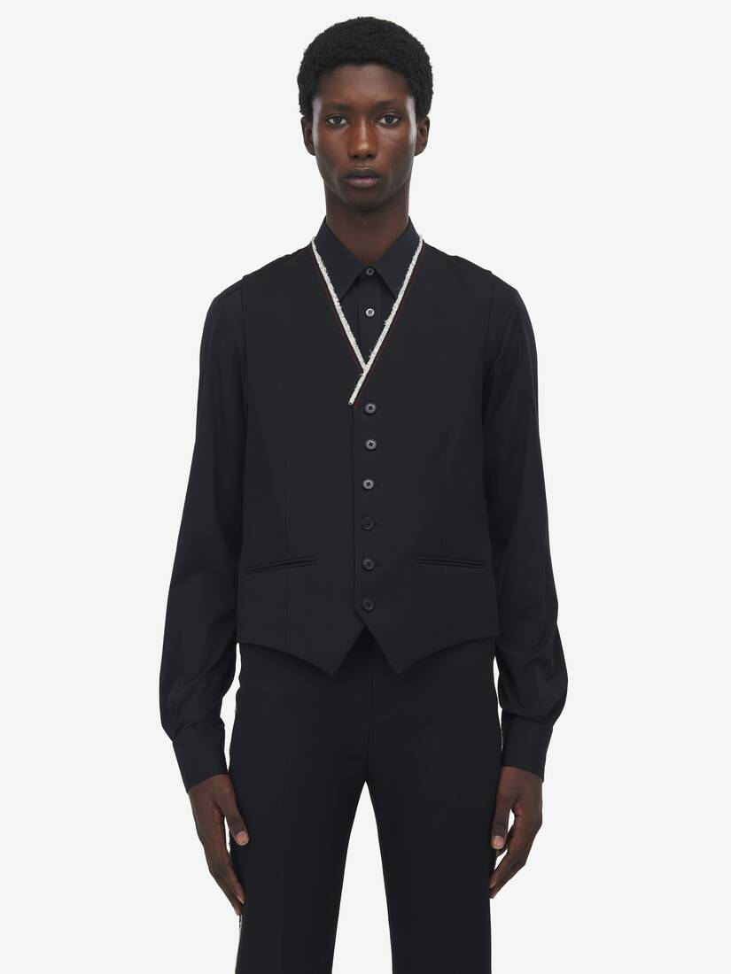 Raw Edge Canvas Waistcoat