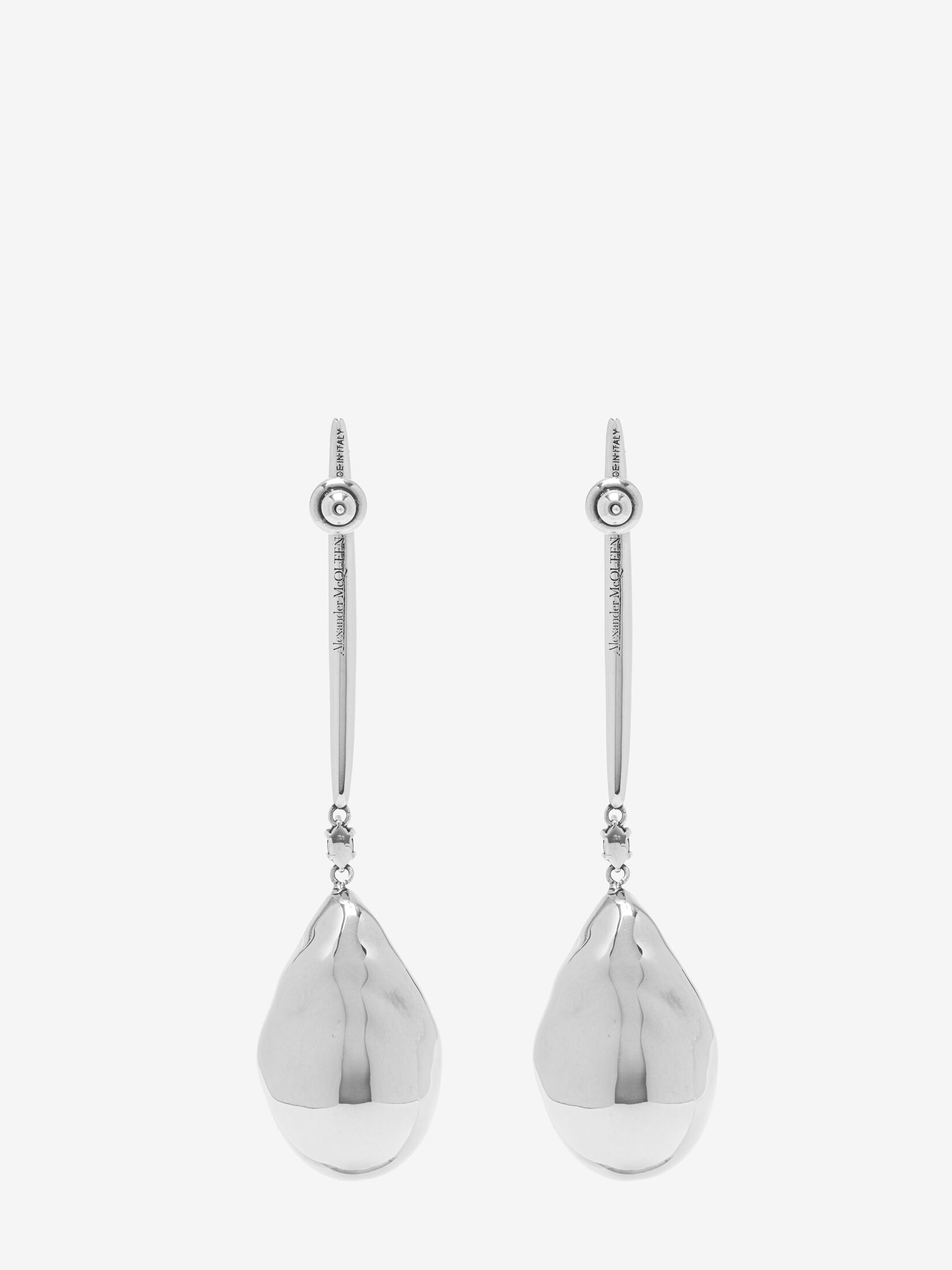 Metal Pearl Stick Earrings
