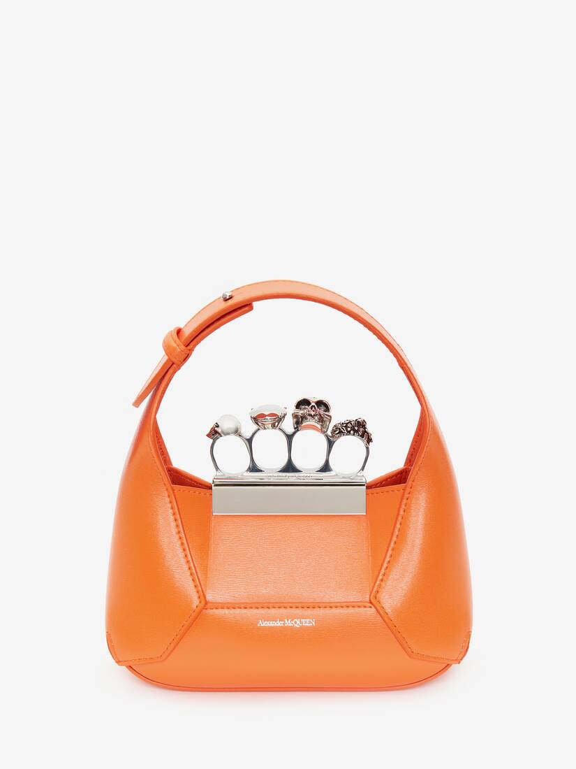 Alexander Mcqueen The Bow Small Leather Top-handle Bag In 7543 Sunset Orange