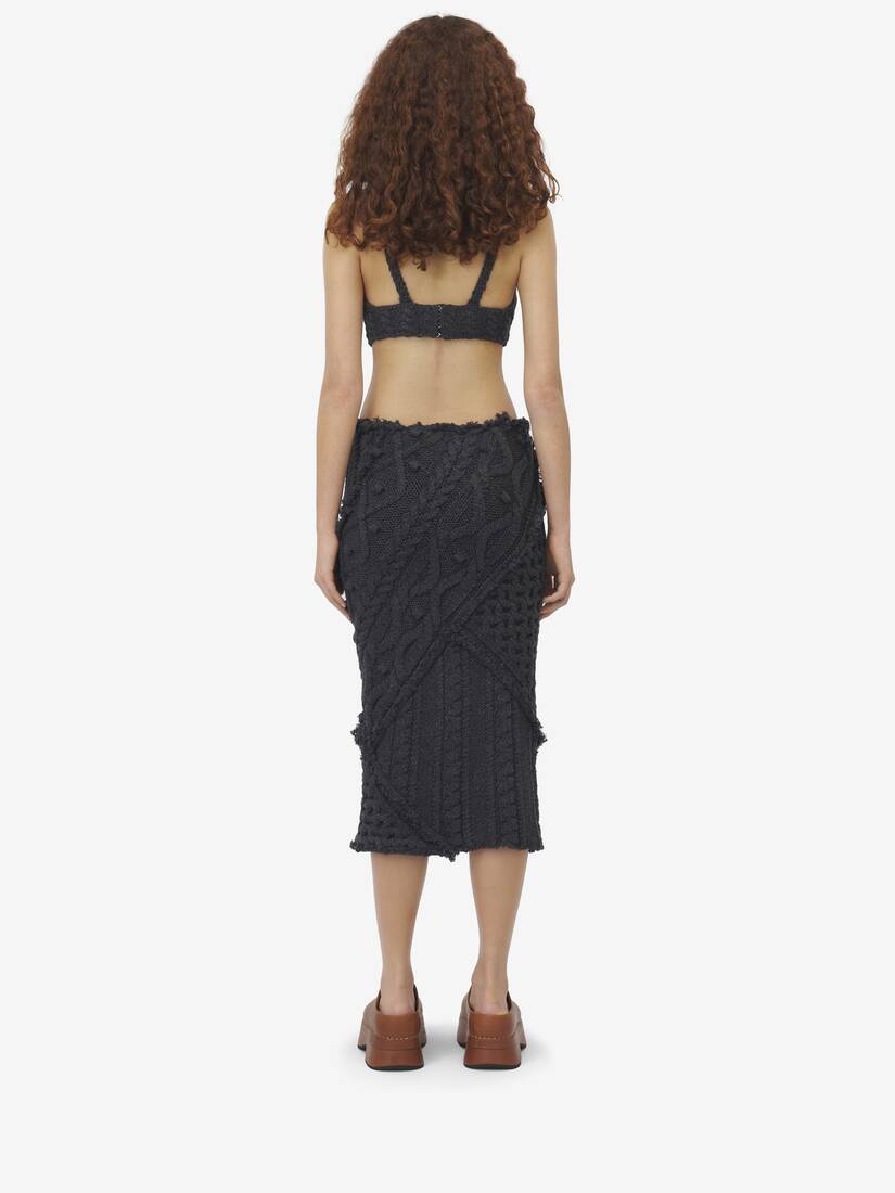 Cable Knit Pencil Skirt