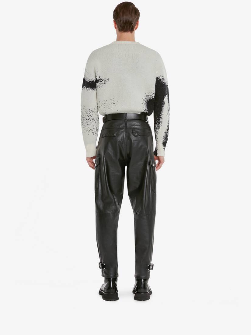 leather cargo trousers