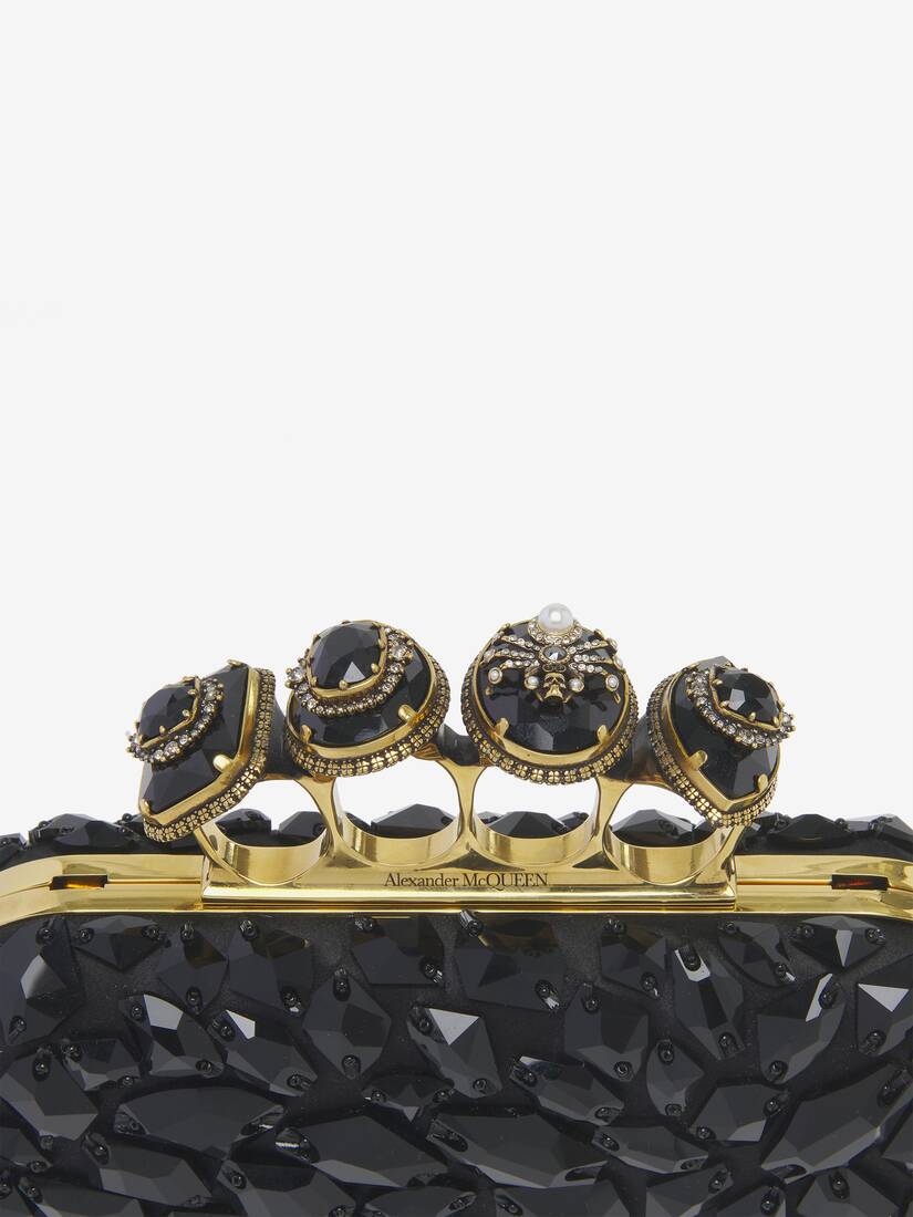 Spider Jeweled Knuckle Clutch