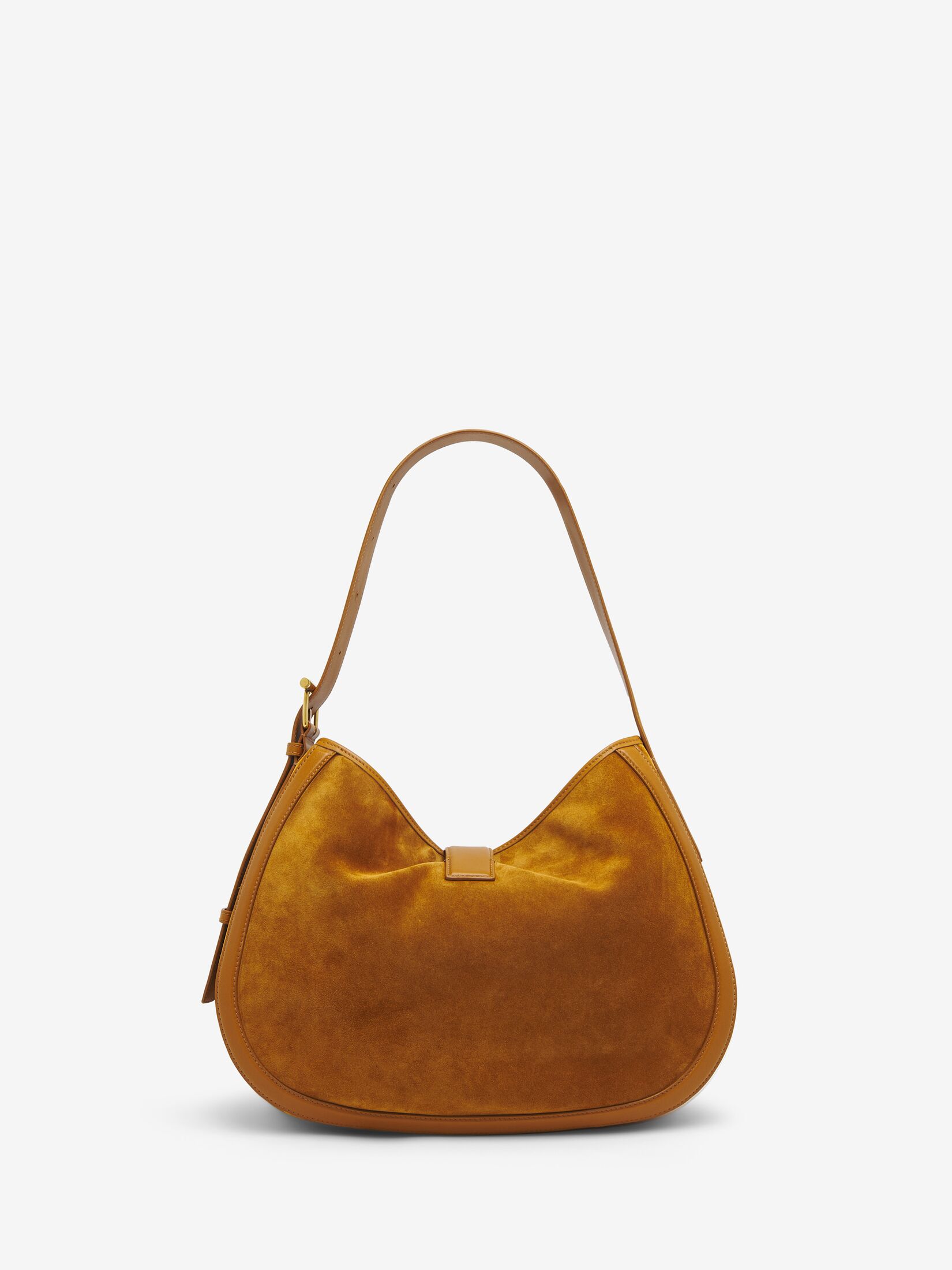 Alexander McQueen T-Bar Shoulder Mini in Light Brown/Gold