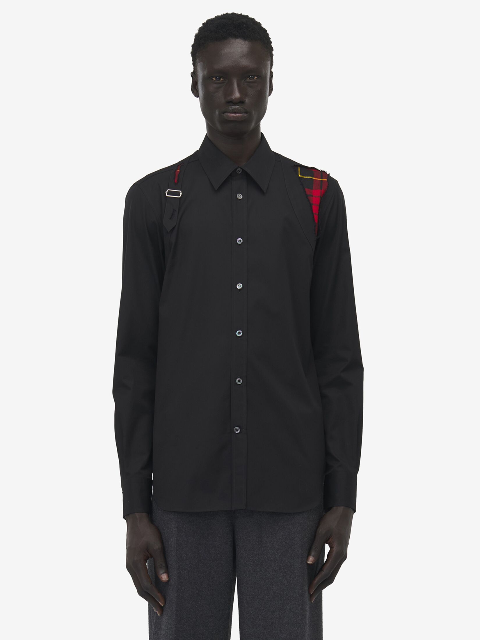 Alexander McQueen Men's Cropped Shirt Grey main image 0