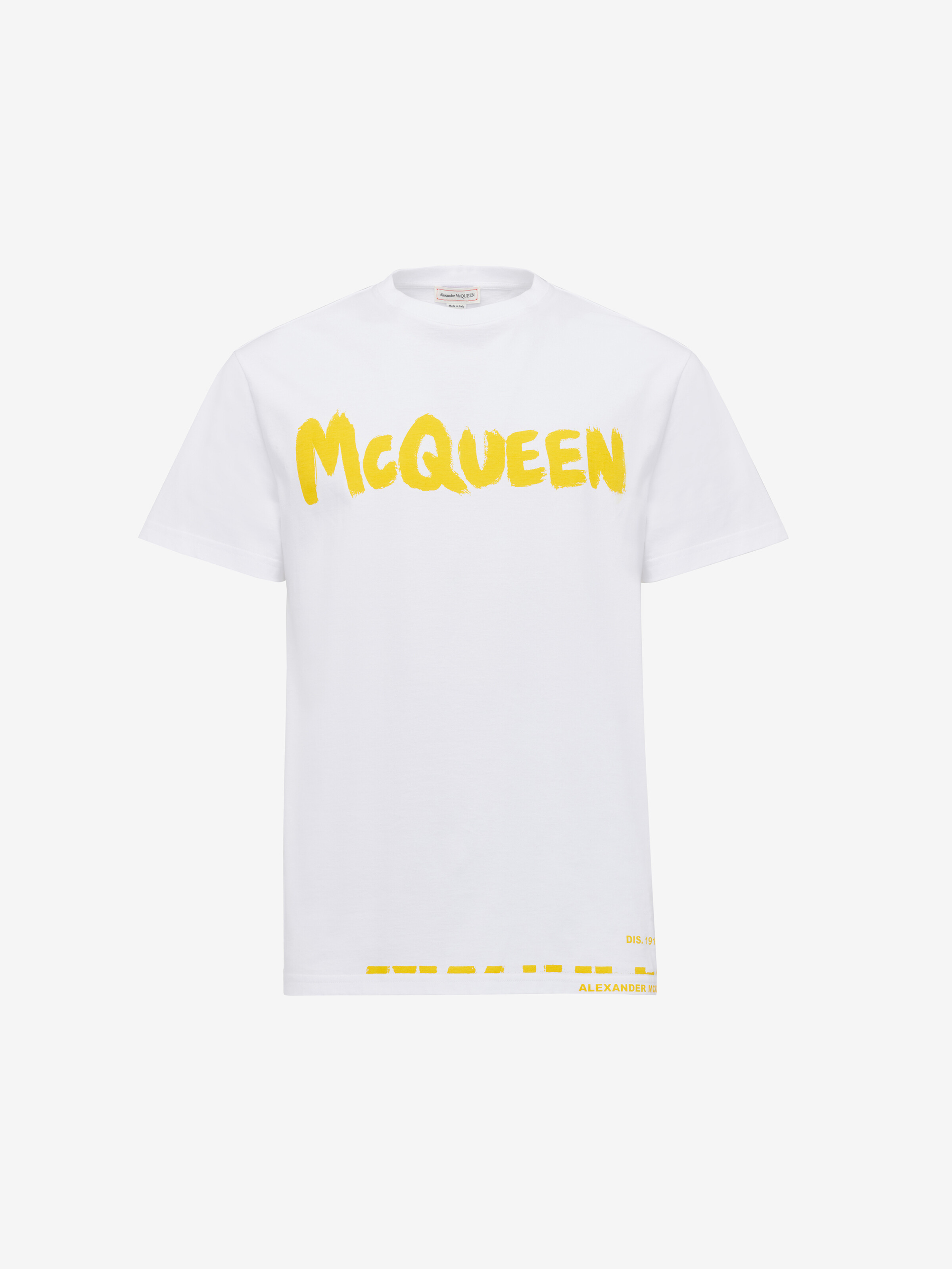 McQueenグラフィティ Tシャツ | ホワイト/イエロー | Alexander McQueen JP