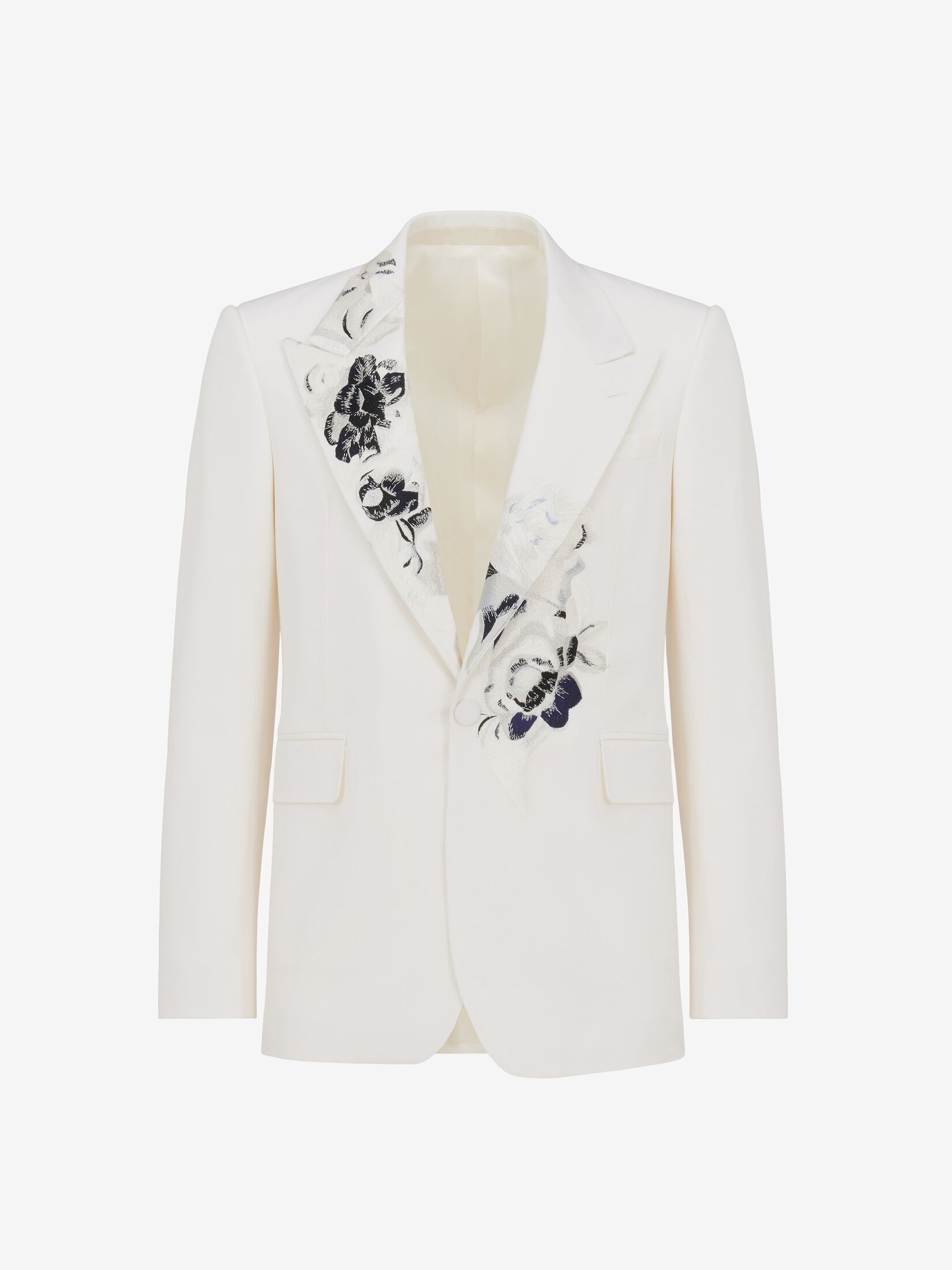 Dutch Flower Double-breasted Jacket in Black/White | Alexander 