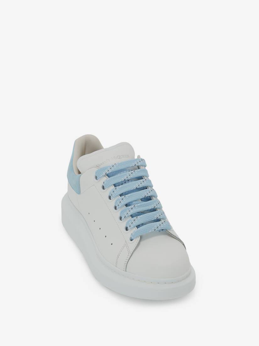 Oversized Sneaker in White/Powder Blue | Alexander McQueen