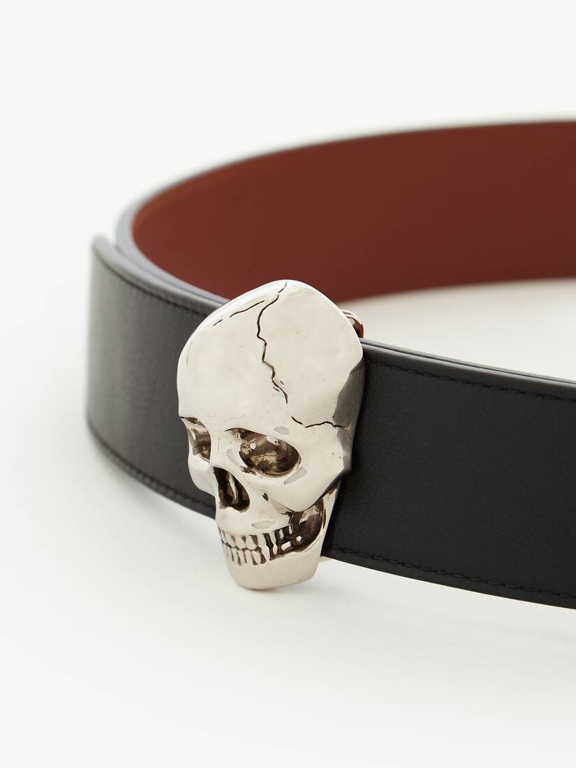 Men's 3d Skull Belt in Black