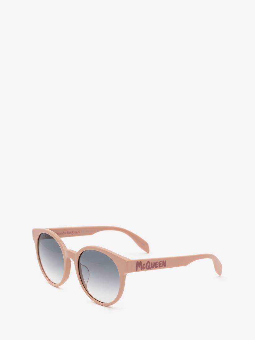 Runde McQueen Graffiti Sonnenbrille