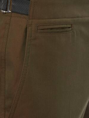 Logo Tape Chino Pants in Khaki Green | Alexander McQueen US