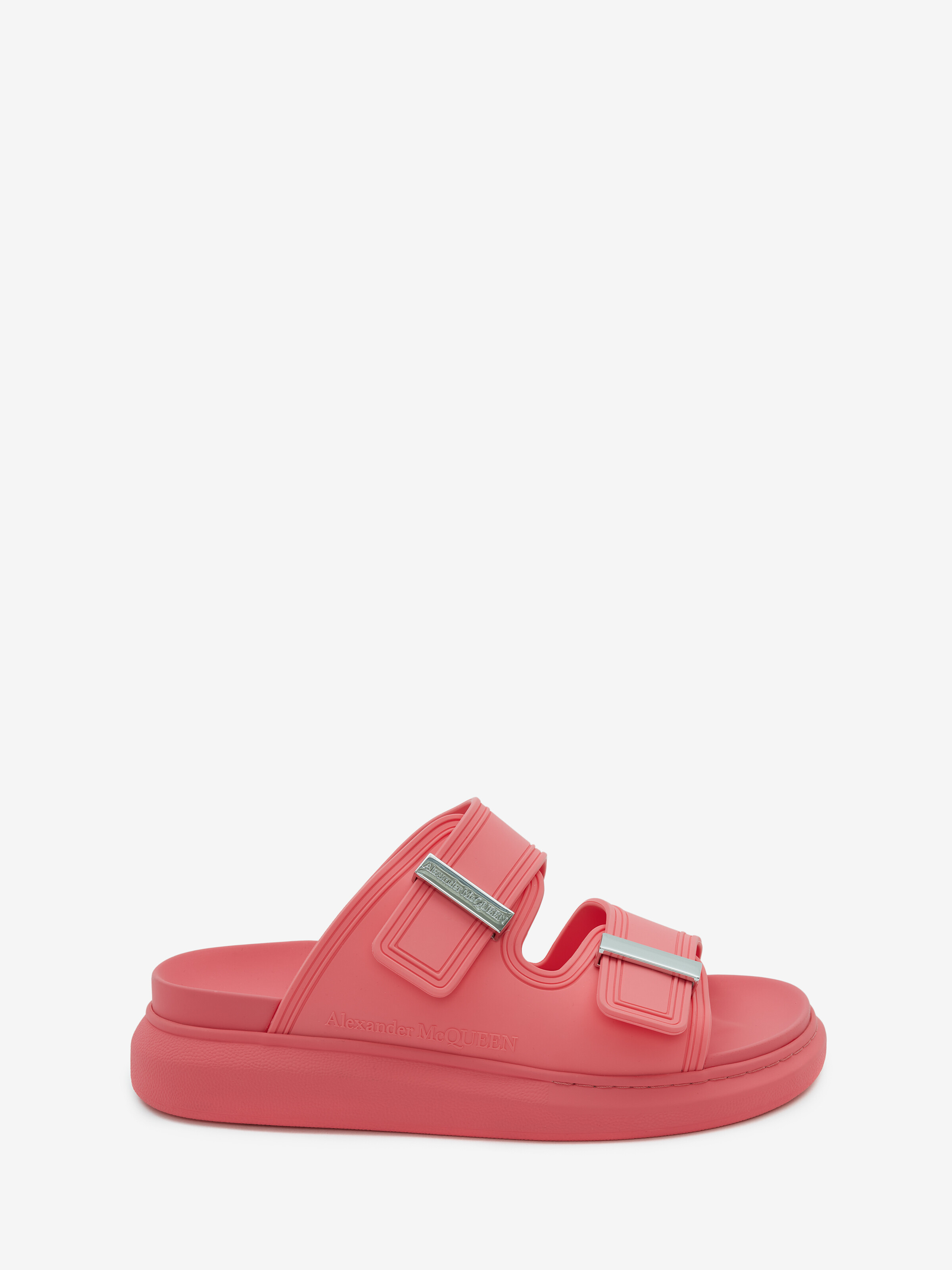 Alexander Mcqueen Oversize Slide Sandal In Coral