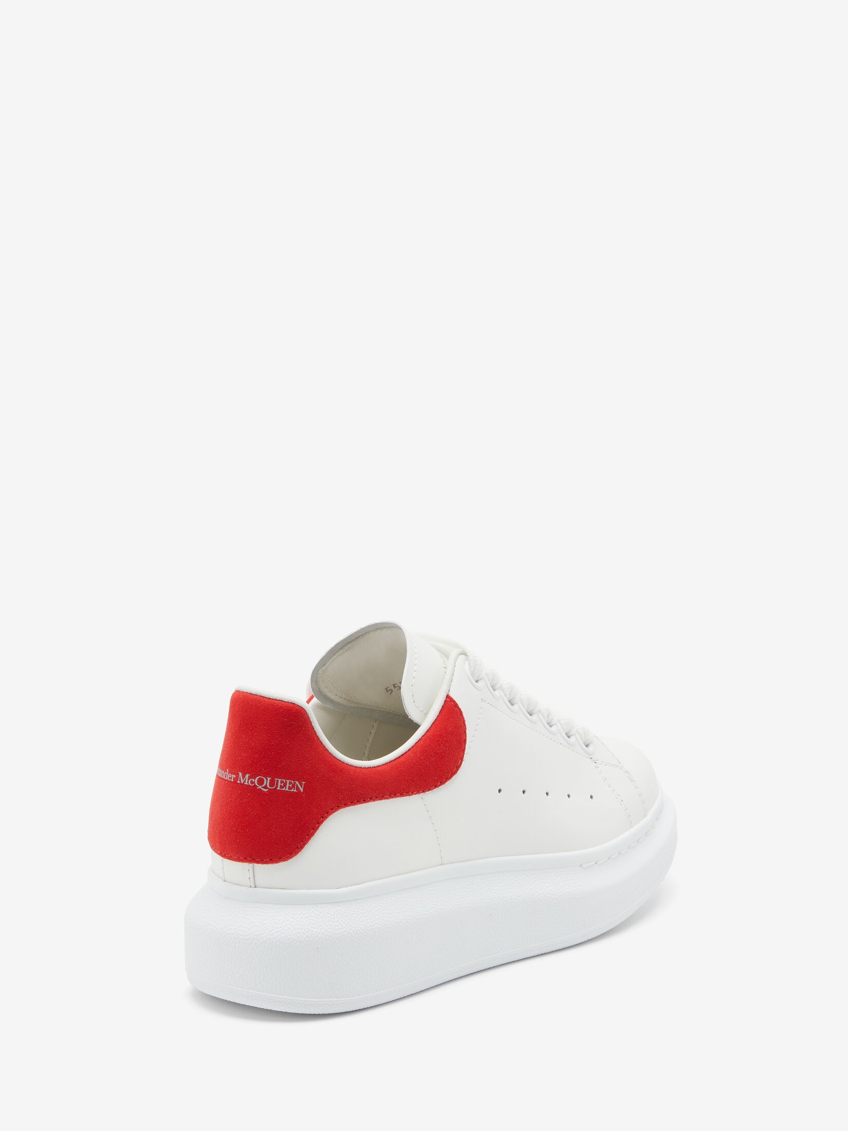 Oversized Sneaker in White/Lust Red | Alexander McQueen US
