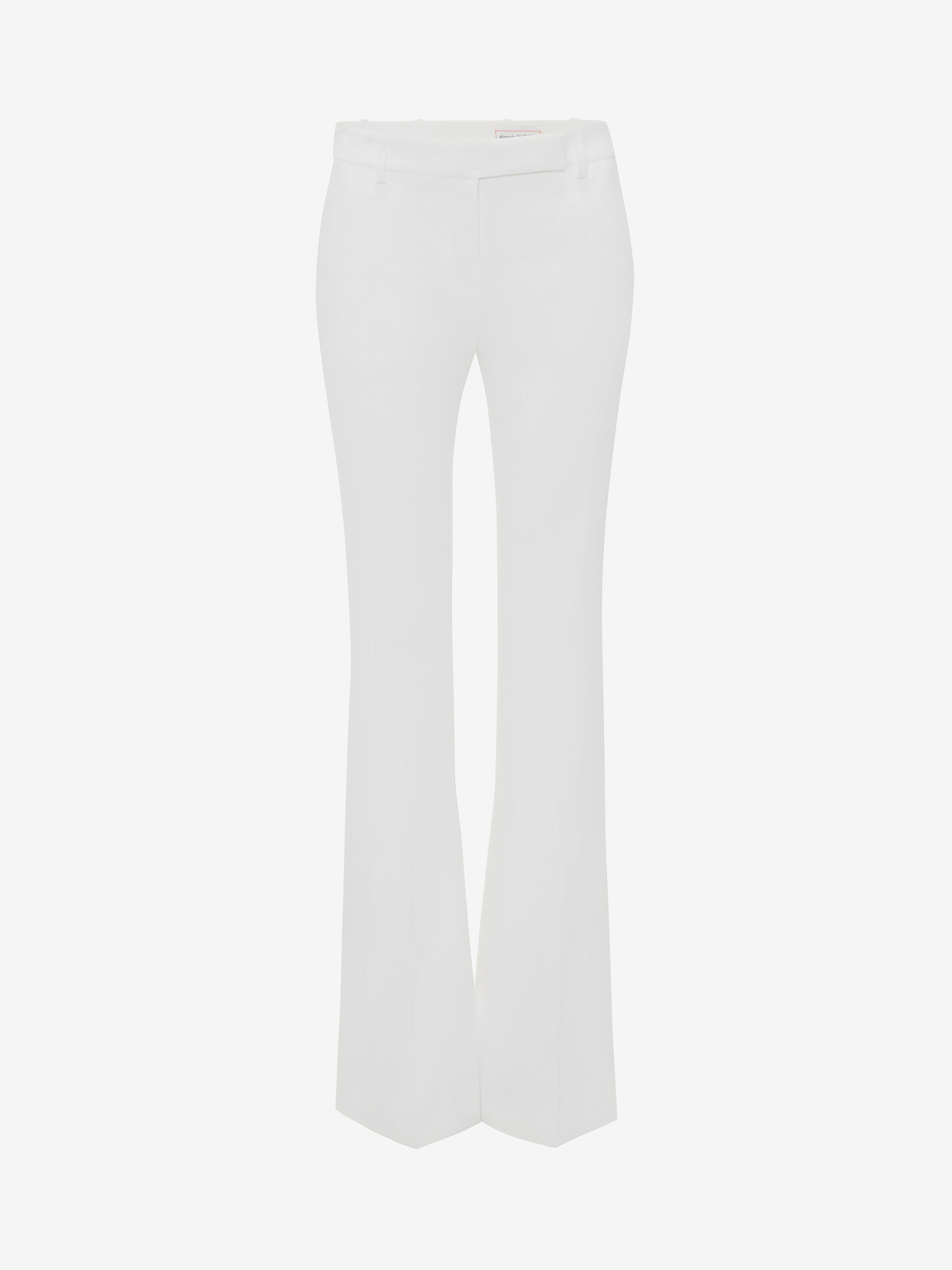 Women's Narrow Bootcut Trousers in Light Ivory in 52% Viscose, 48 % Acetate | Alexander McQueen - image 1