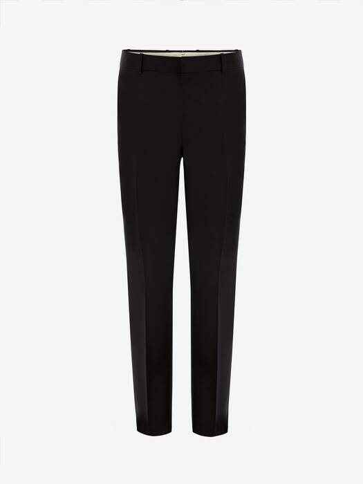 パンツ ALEXANDER MCQUEEN WOOL PANTS Alexander McQueen Low-rise wool and mohair wide-leg pants