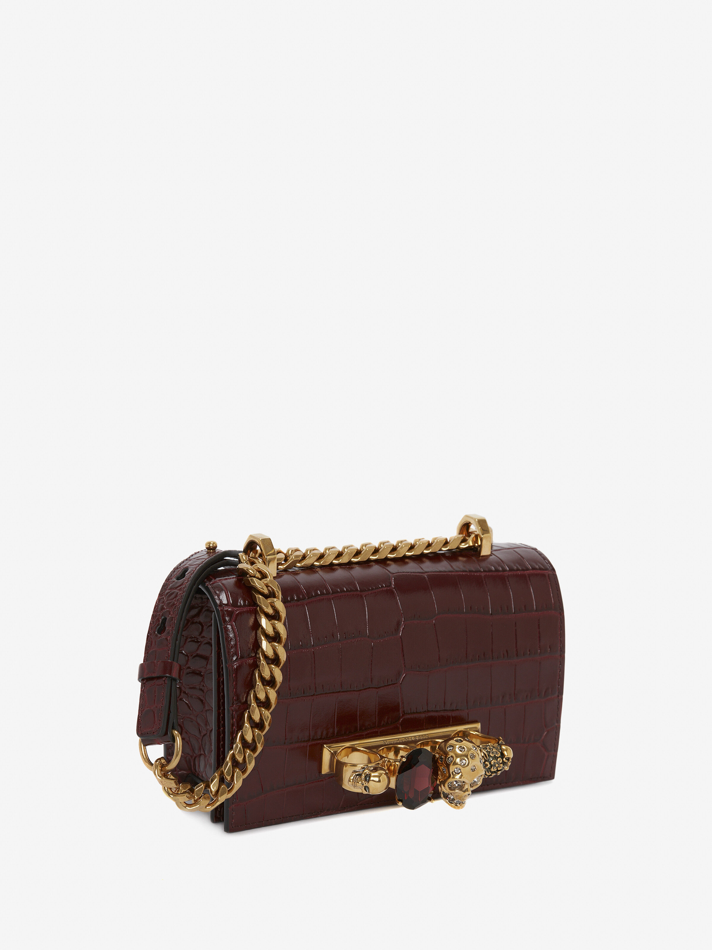 Women's Mini Jewelled Satchel in Madder in Calf Leather | Alexander McQueen - image 2