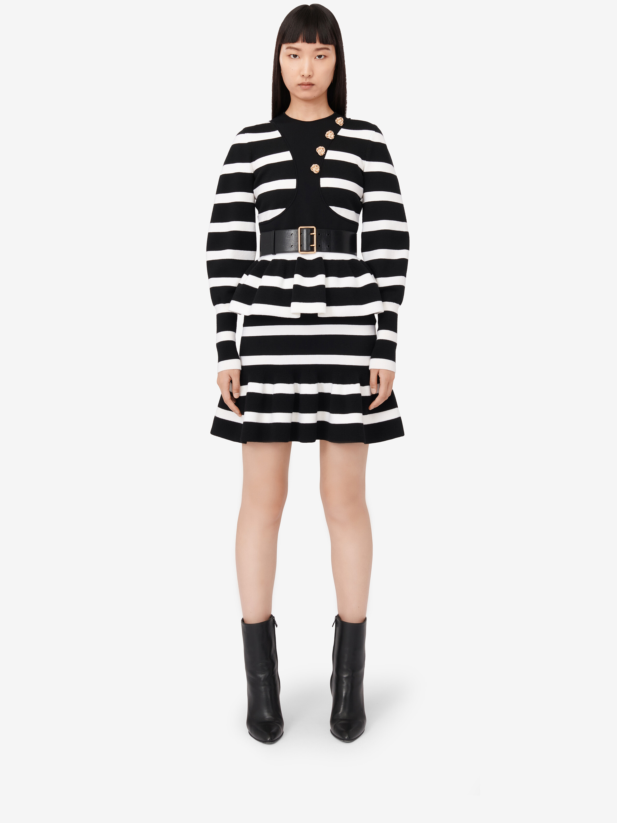 Striped Peplum Jumper