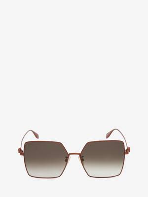 Lunettes de soleil en métal léger Skull Square