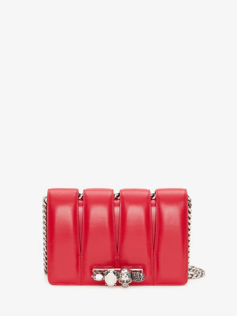 Alexander McQueen Small Leather Skull Bag in Red | Lyst