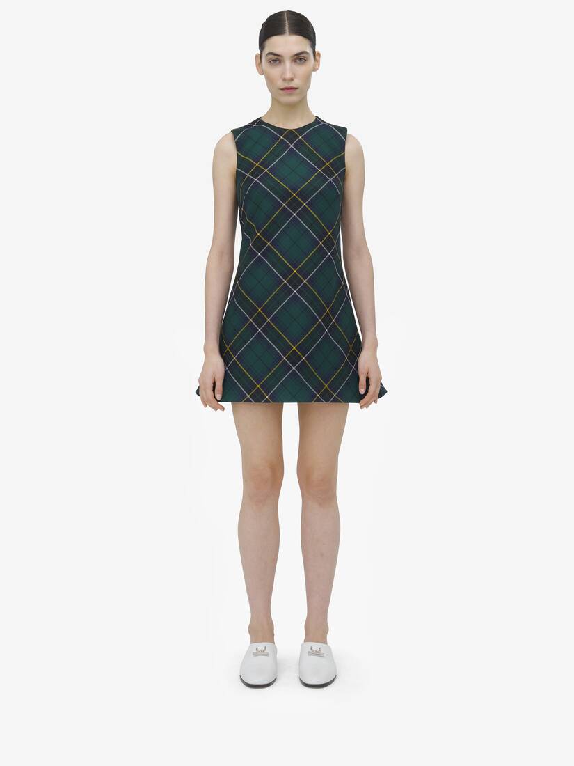 Wool Tartan Mini Dress