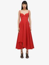 Sweetheart Neckline Midi Dress