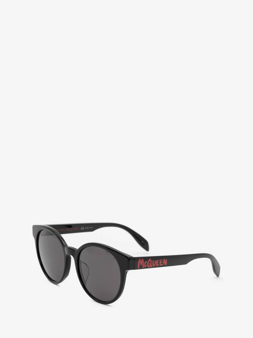 Runde McQueen Graffiti Sonnenbrille